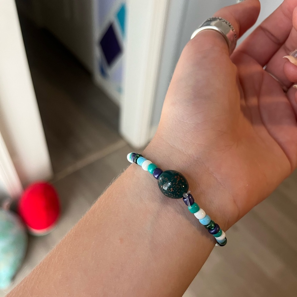 Custom made Turquoise bracelet - Picture 2 of 3